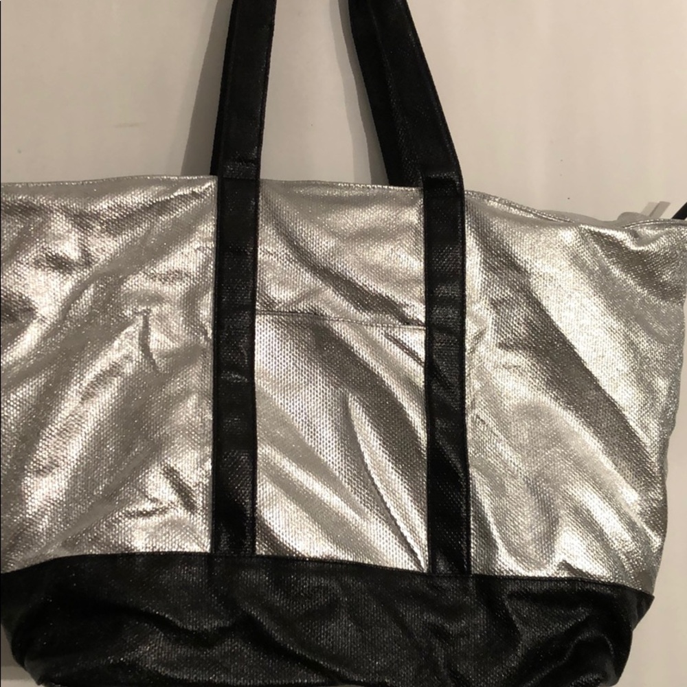 Victoria’s Secret Silver & Black Tote Bag - Picture 5 of 8
